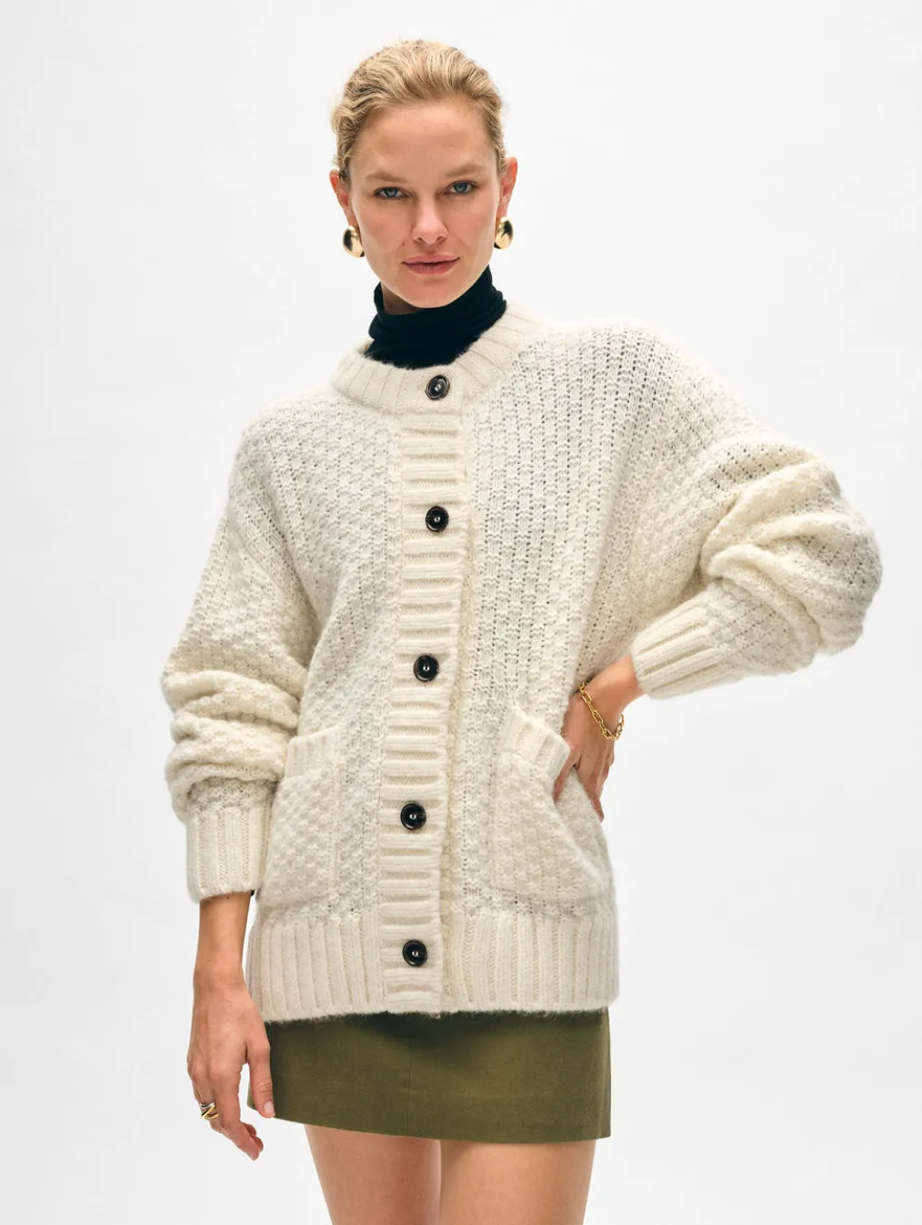 alpaca blend cardigan