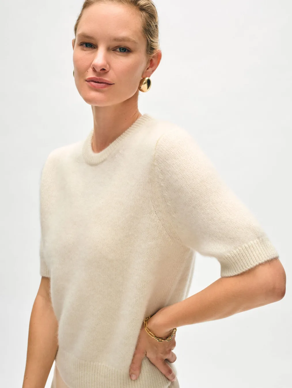 brushed cashmere tee