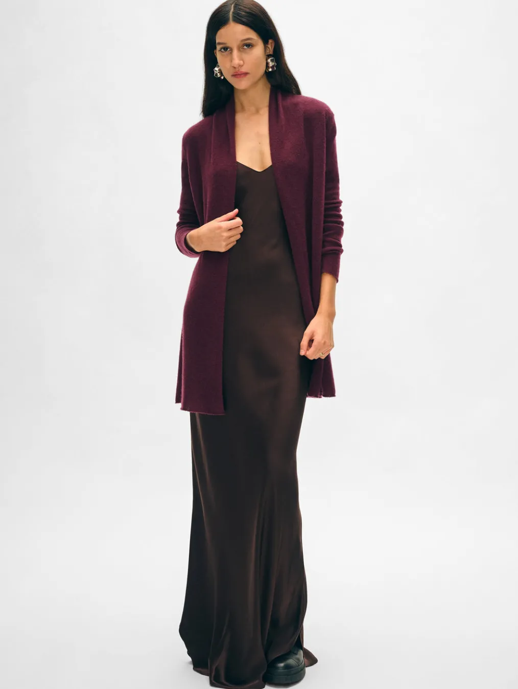 cashmere trapeze cardigan