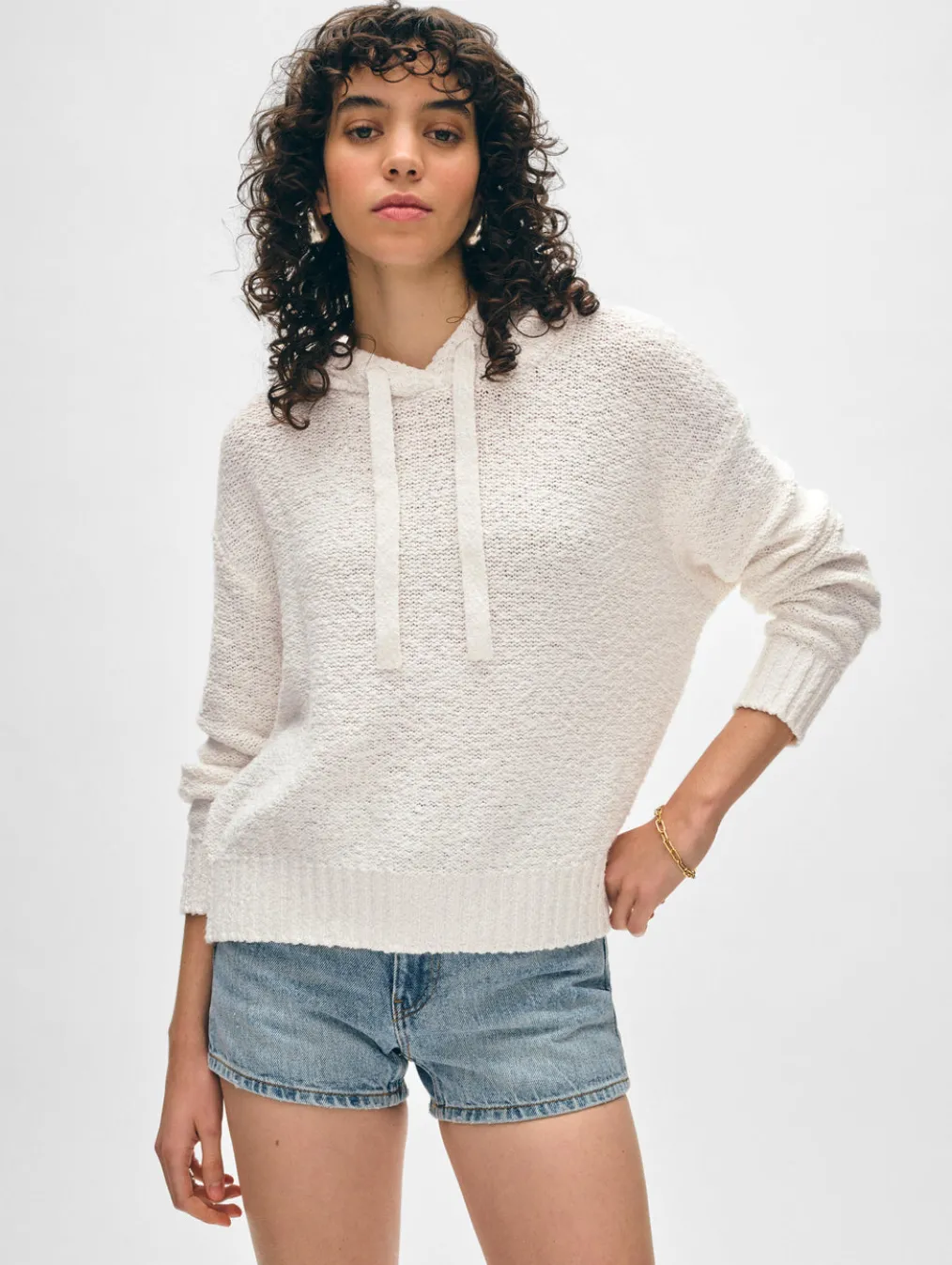 cotton slub hoodie