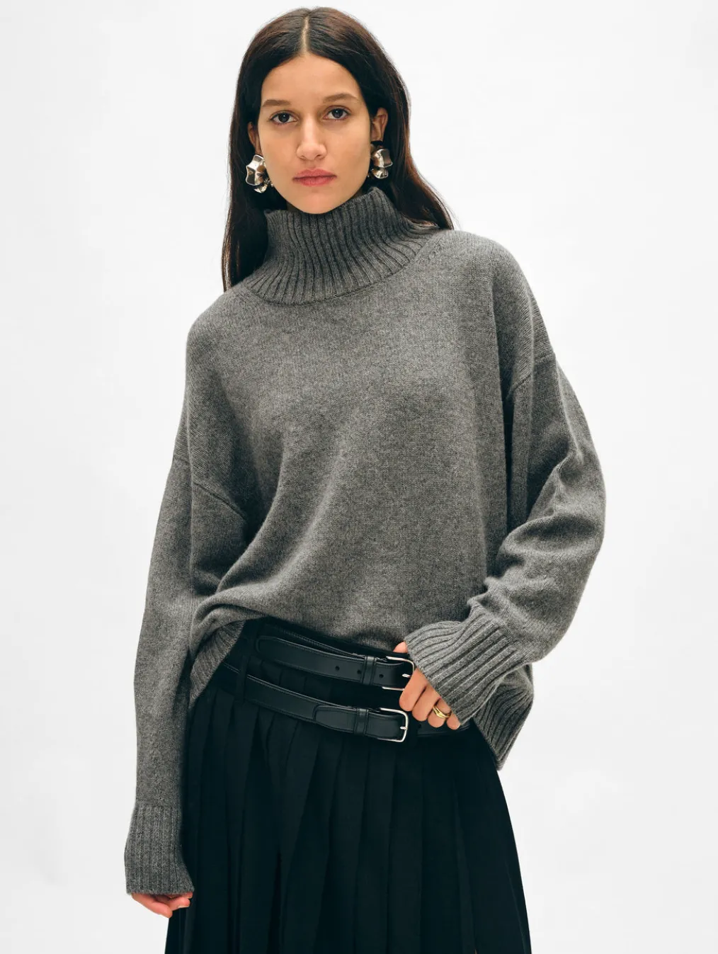 merino cashmere standneck