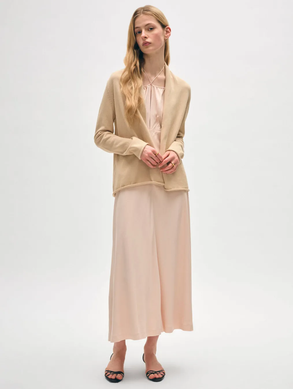 organic cotton mini trapeze cardigan